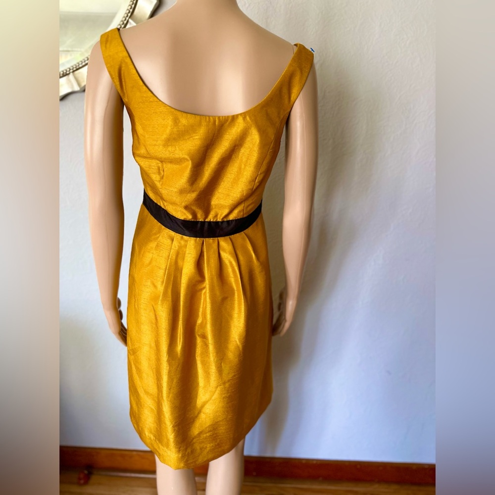 NWT The Limited Mustard-Orange/Gold Sleeveless Aline Dress size 2 - Picture 2 of 13